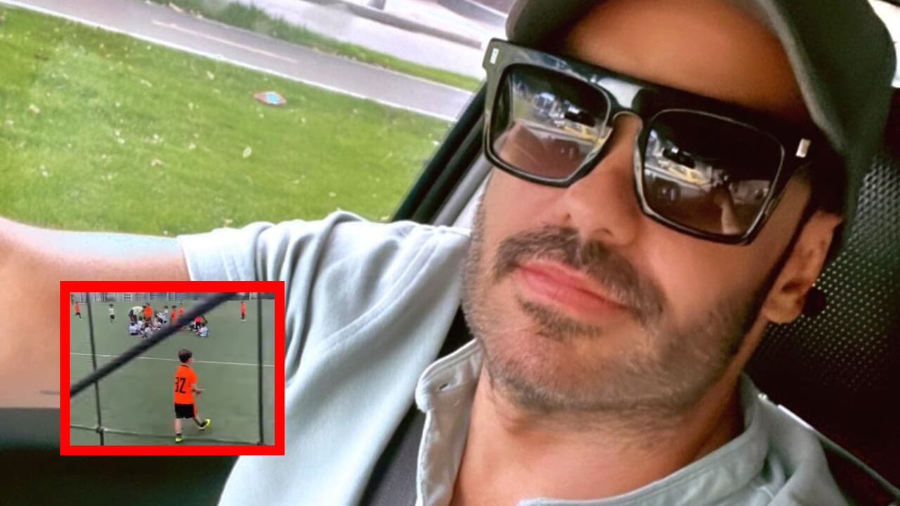 El actor celebró el gol de su hijo mayor.