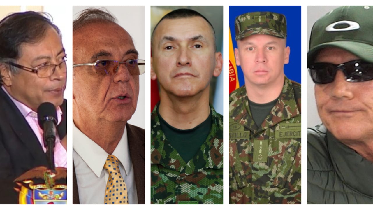 Gustavo Petro, Iván Velásquez, el general Luis Mauricio Ospina, el mayor (r) Jorge Castillo y el profesor de inglés Leonardo Colmenares