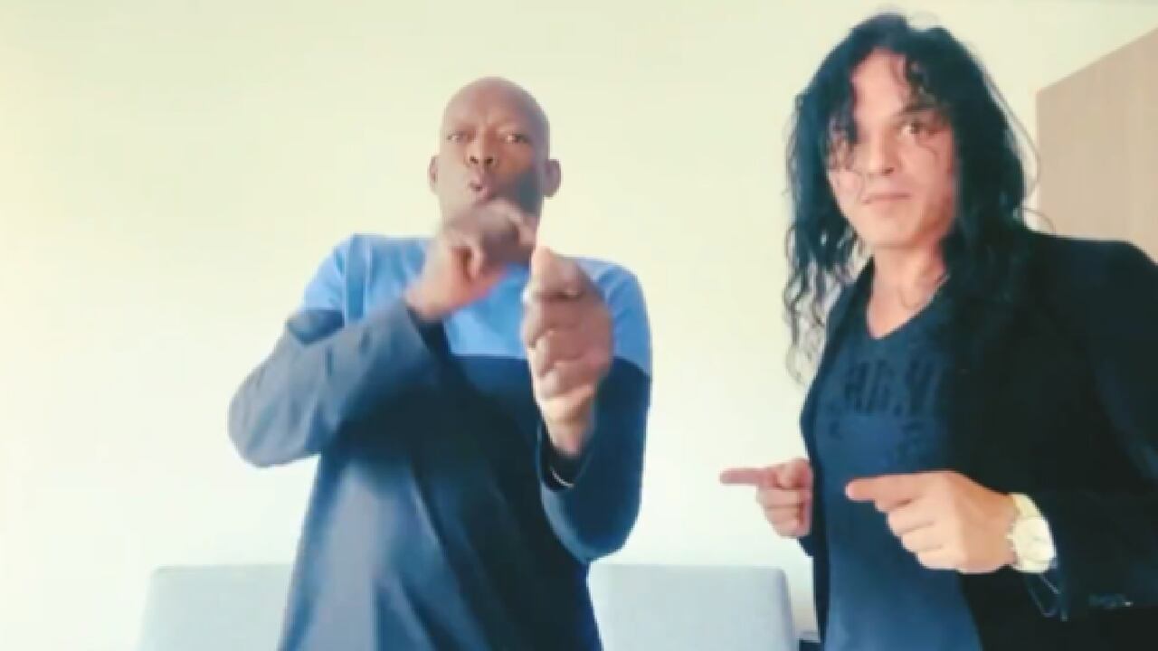 Faustino Asprilla y Caremonja celebrando el cumpleaños del exfutbolista.