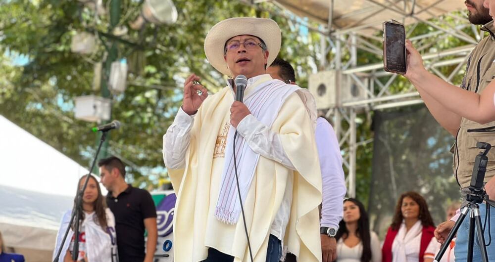 Visita del entonces precandidato presidencial Gustavo Petro a Jericó, Antioquia.