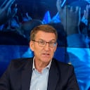 El presidente del Partido Popular, Alberto Núñez Feijóo, durante una reunión un día después de las elecciones generales, en Madrid, España, el lunes 24 de julio de 2023. (AP Foto/Paul White, Archivo)