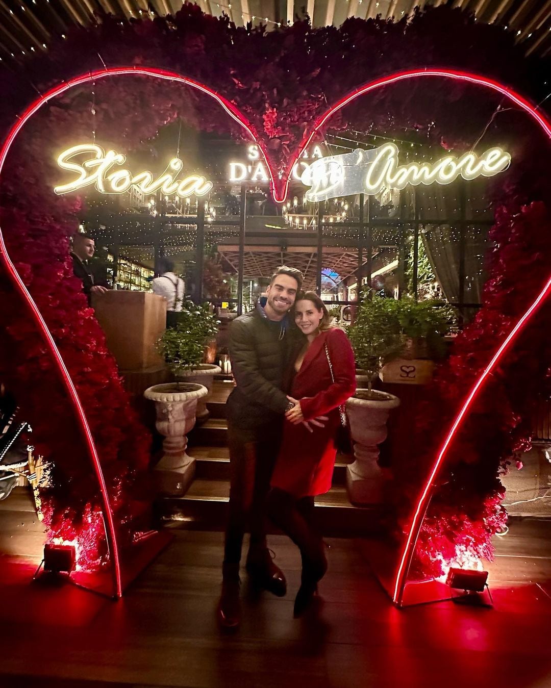 La pareja levantó sospechas de un embarazo