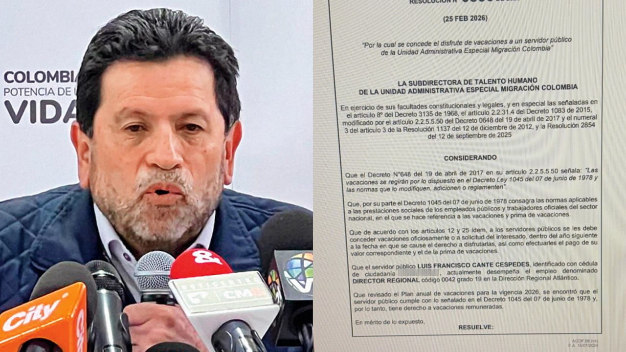 Luis Francisco Cante, directivo de Migración Colombia denunciado por acoso sexual, no fue destituido.