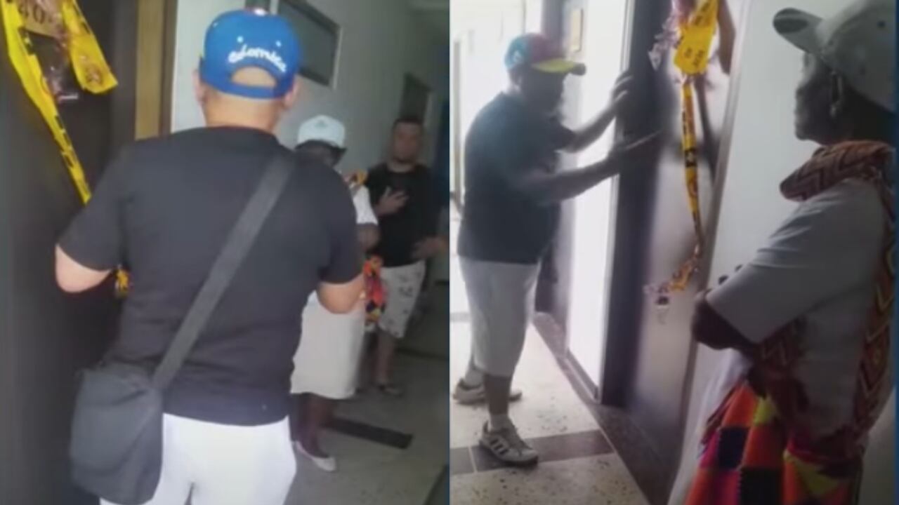 Algunos familiares de las víctimas en el hotel en San Andrés.