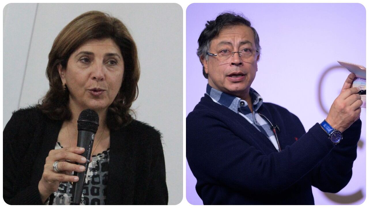 María Ángela Holguín y Gustavo Petro.