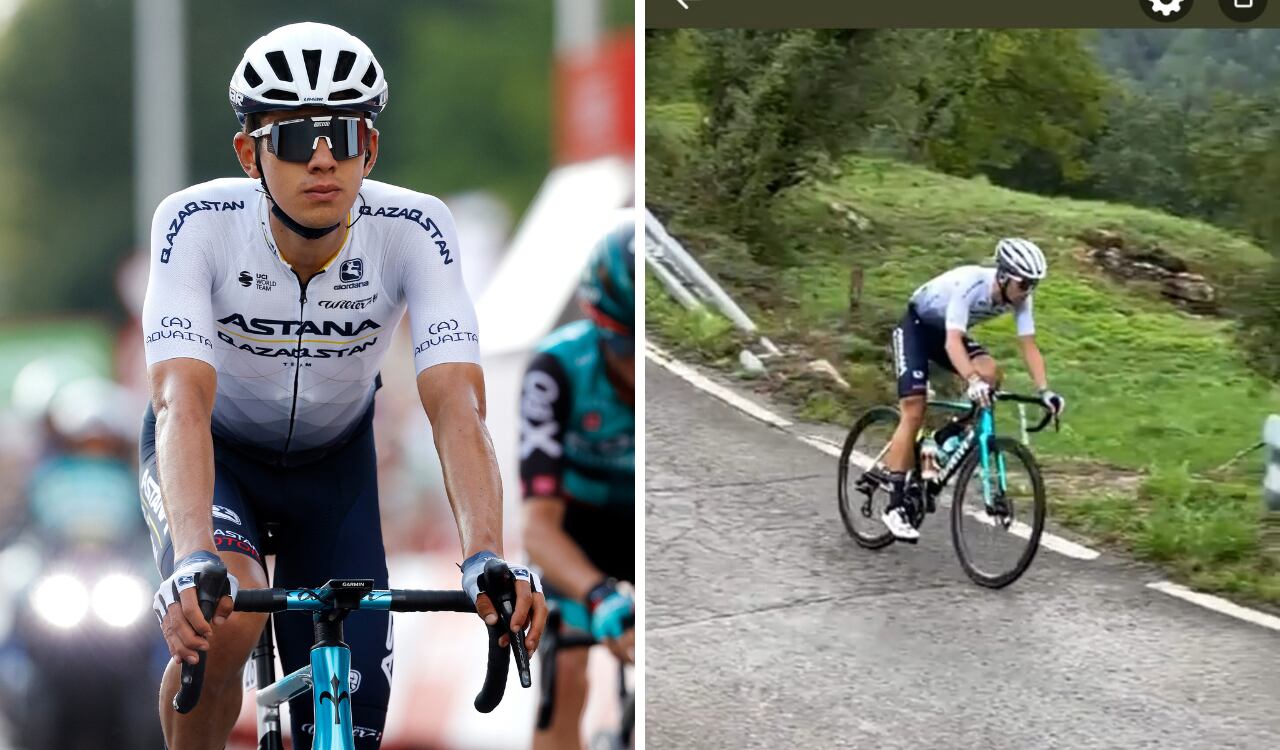 Harold Tejada, gregario de Miguel Ángel López en la Vuelta a España 2022.