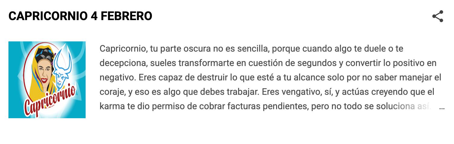 Horóscopo para Capricornio según Nana Calistar el día de hoy