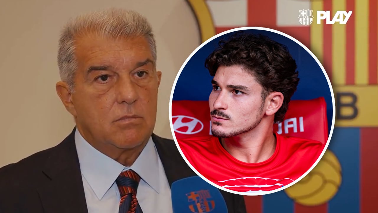 Joan Laporta, presidente del Barcelona, habló sobre Julián Álvarez.