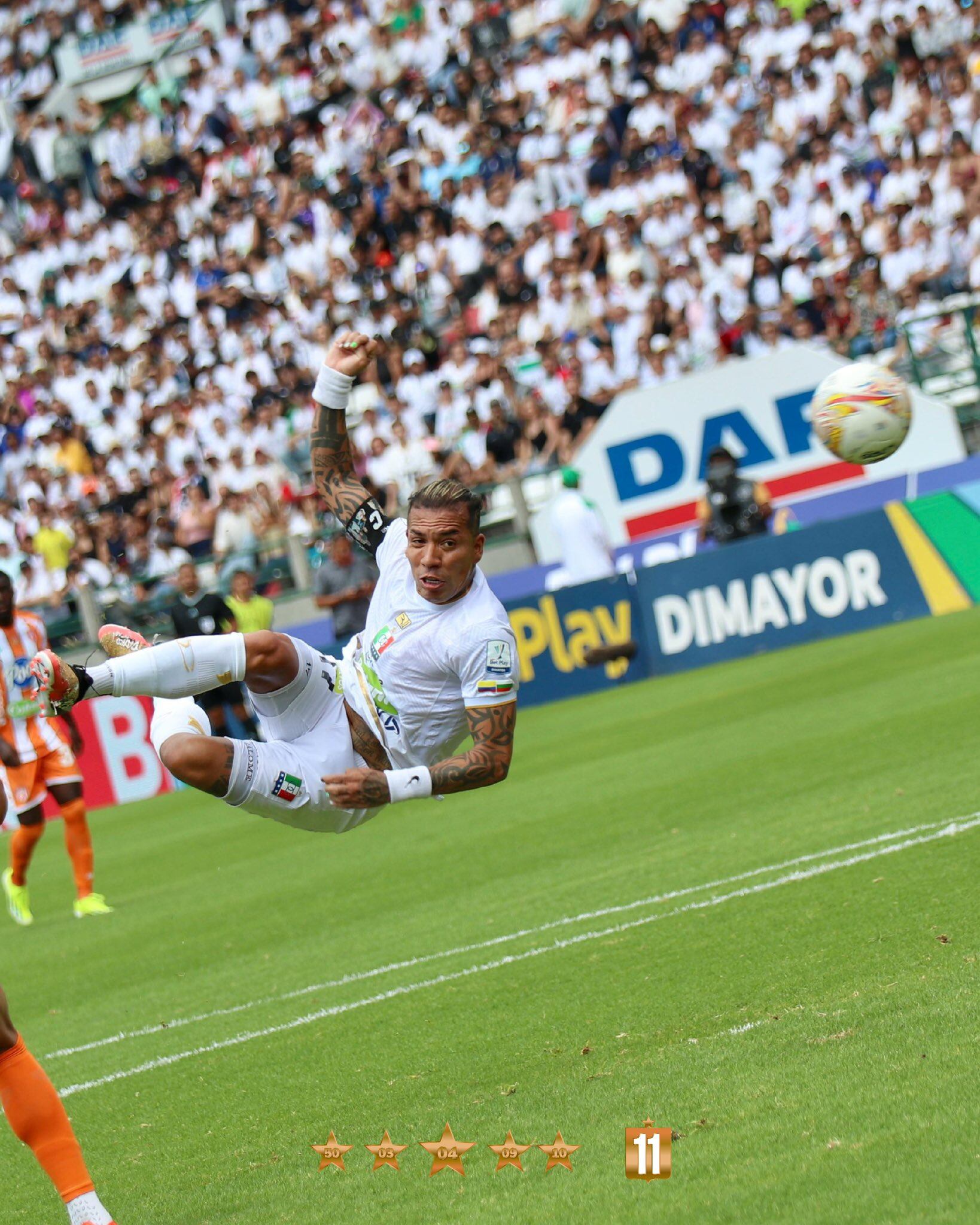 Dayro Moreno marcó de tijera el gol 224 de su carrera en Colombia