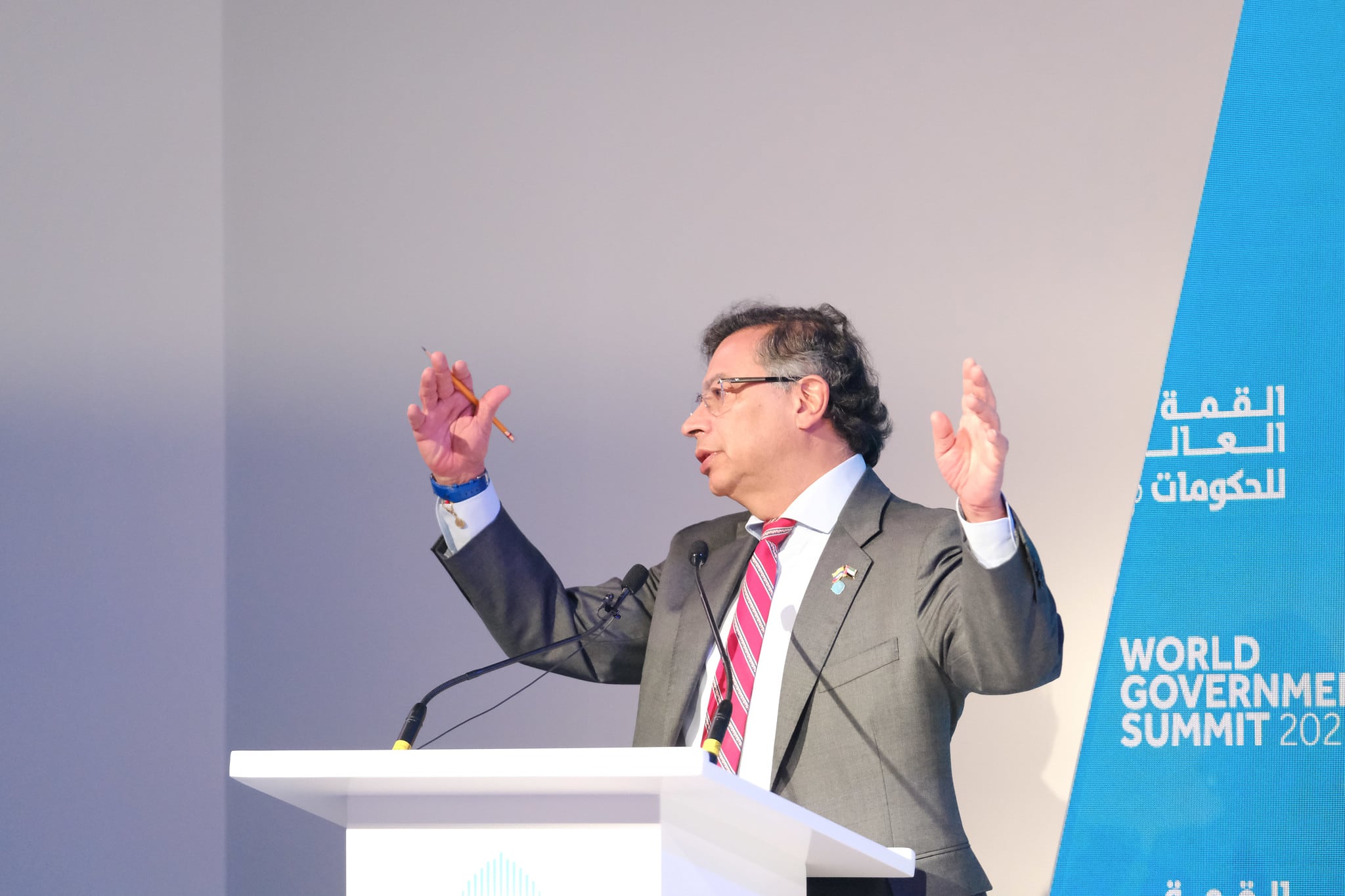 El presidente de Colombia, Gustavo Petro en Dubái, Emiratos Árabes Unidos