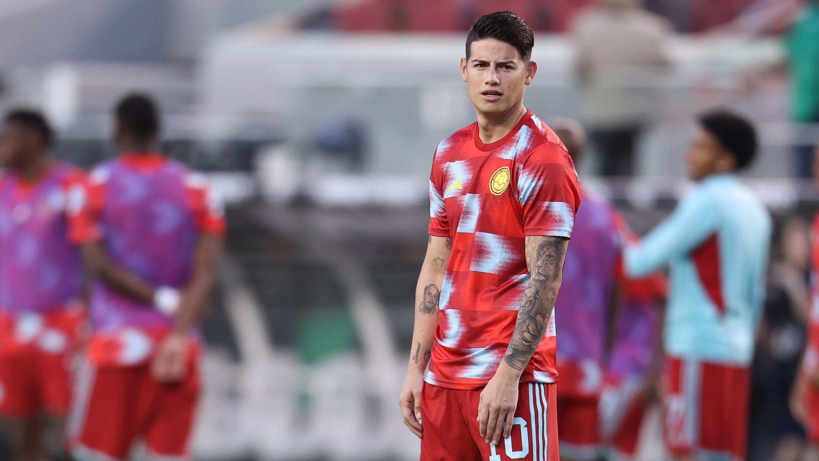 James Rodríguez en el partido de Colombia vs Mexico en Santa Clara California.