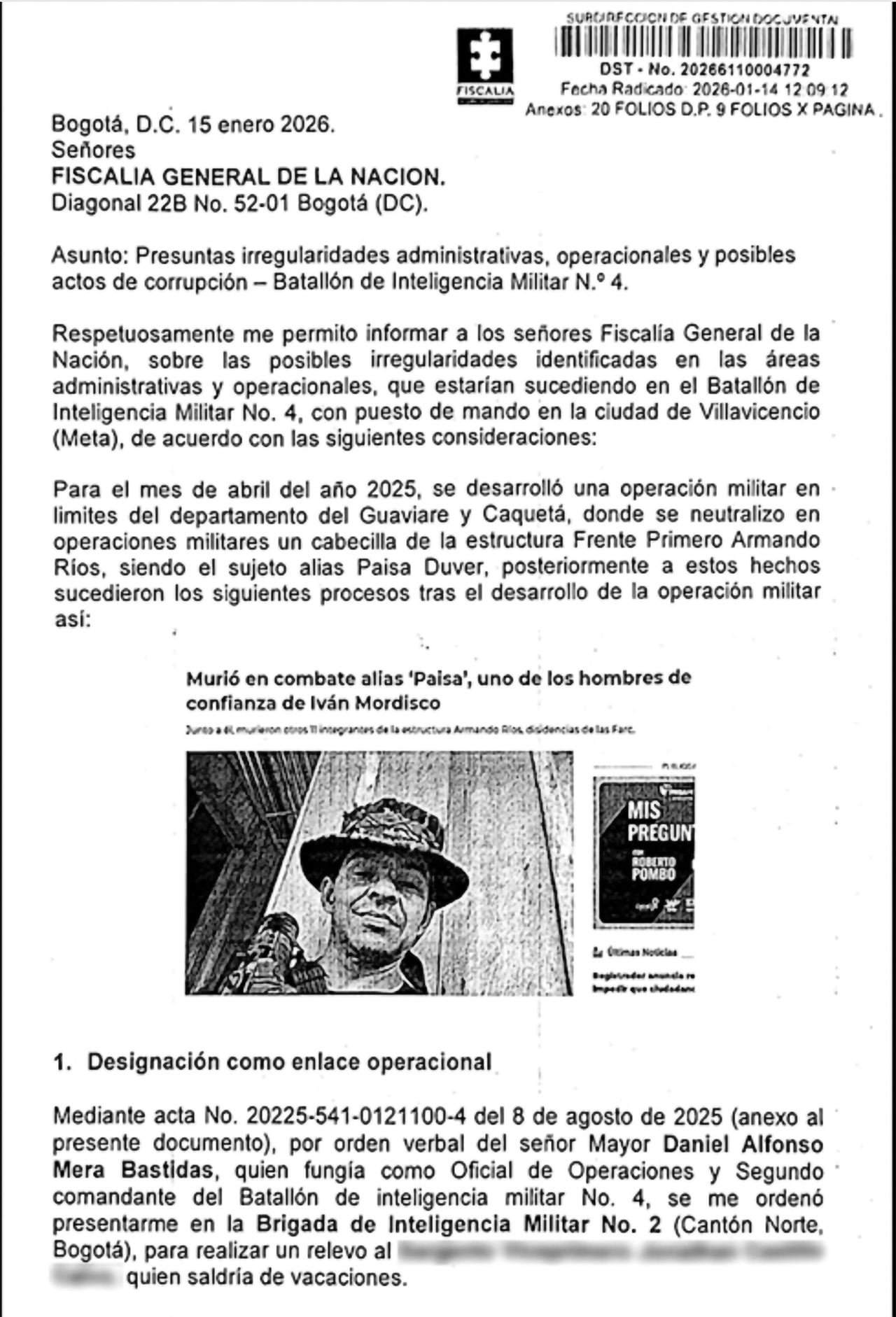 SEMANA reveló cómo se habrían cometido posibles irregularidades con gastos reservados en el caso del Paisa Duber.