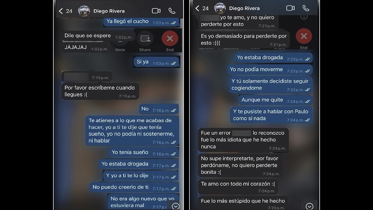 Mensajes de WhatsApp en poder de SEMANA.