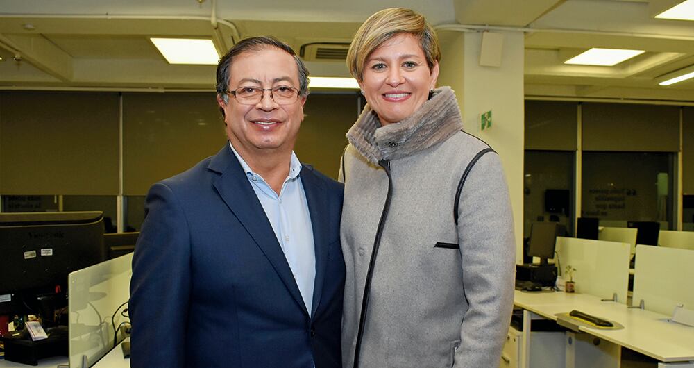 Gustavo Petro y Verónica Alcocer.