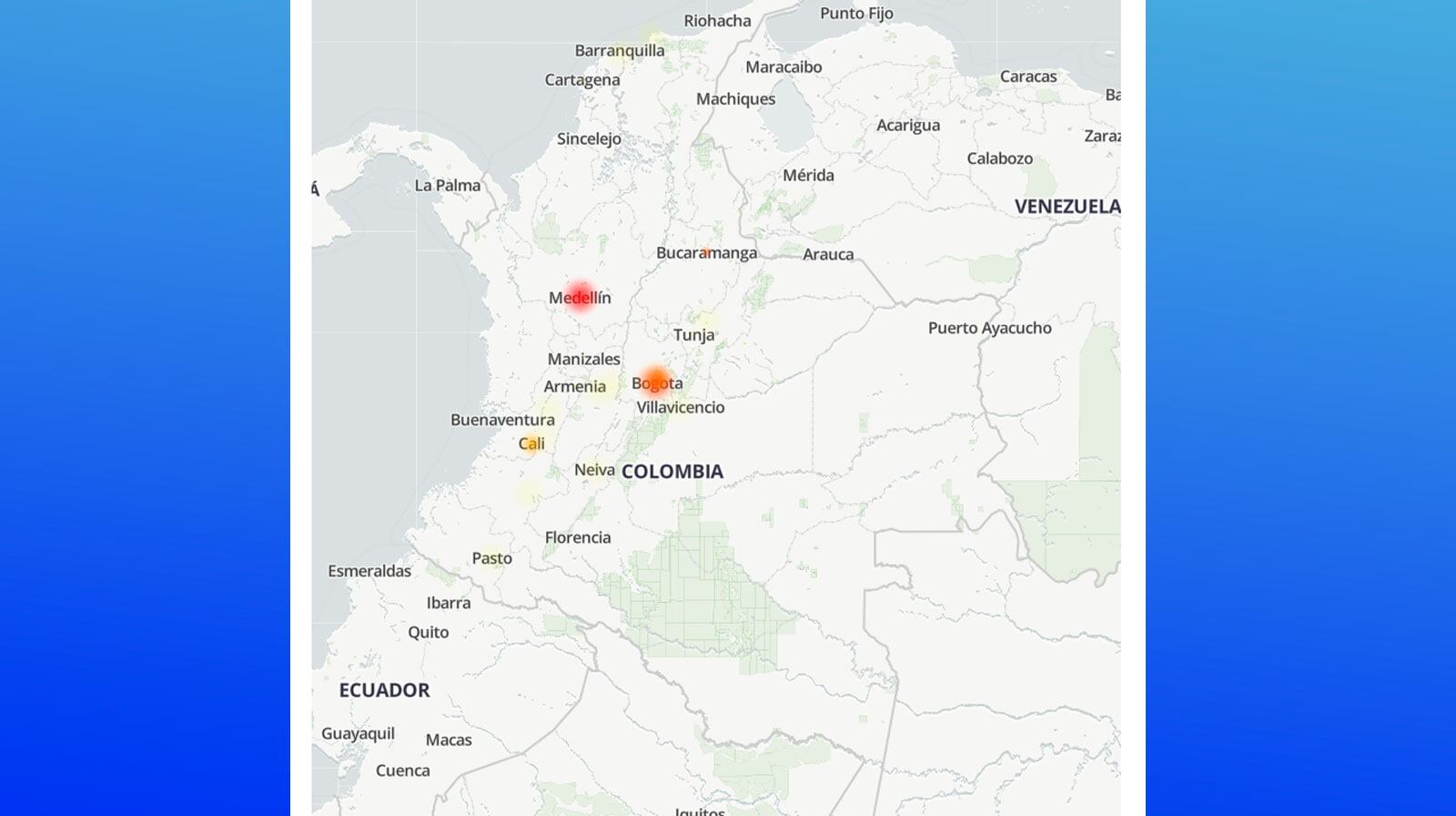 Usuarios de Twitter en Bogotá, Cali y Medellín reportan fallas con la red social.