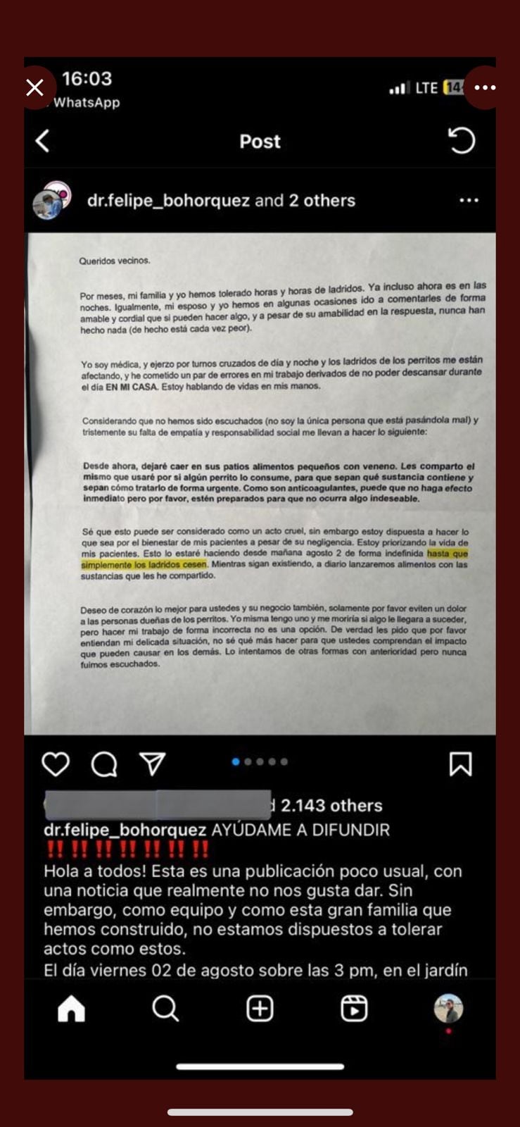 Allí les solicitó la documentación, el Plan de Ordenamiento Territorial, uso de suelo, a lo que manifestaron que todos los papeles estaban al día.