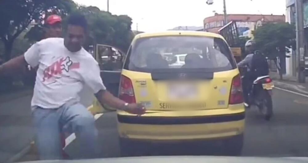 Taxista protagoniza hecho de intolerancia en las calles de Medellín.