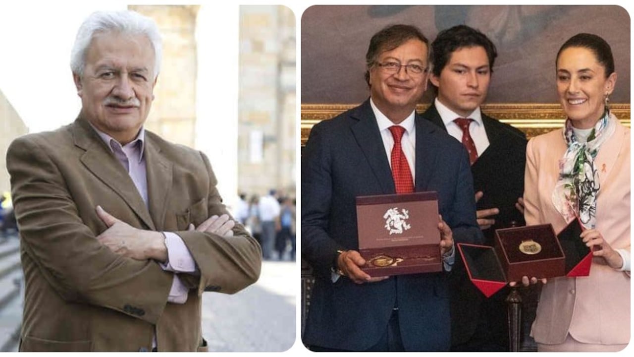 Everth Bustamante, Gustavo Petro y Claudia Sheinbaum