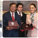 Everth Bustamante, Gustavo Petro y Claudia Sheinbaum