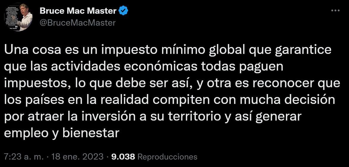 Trino Bruce Mac Master contra MinHacienda