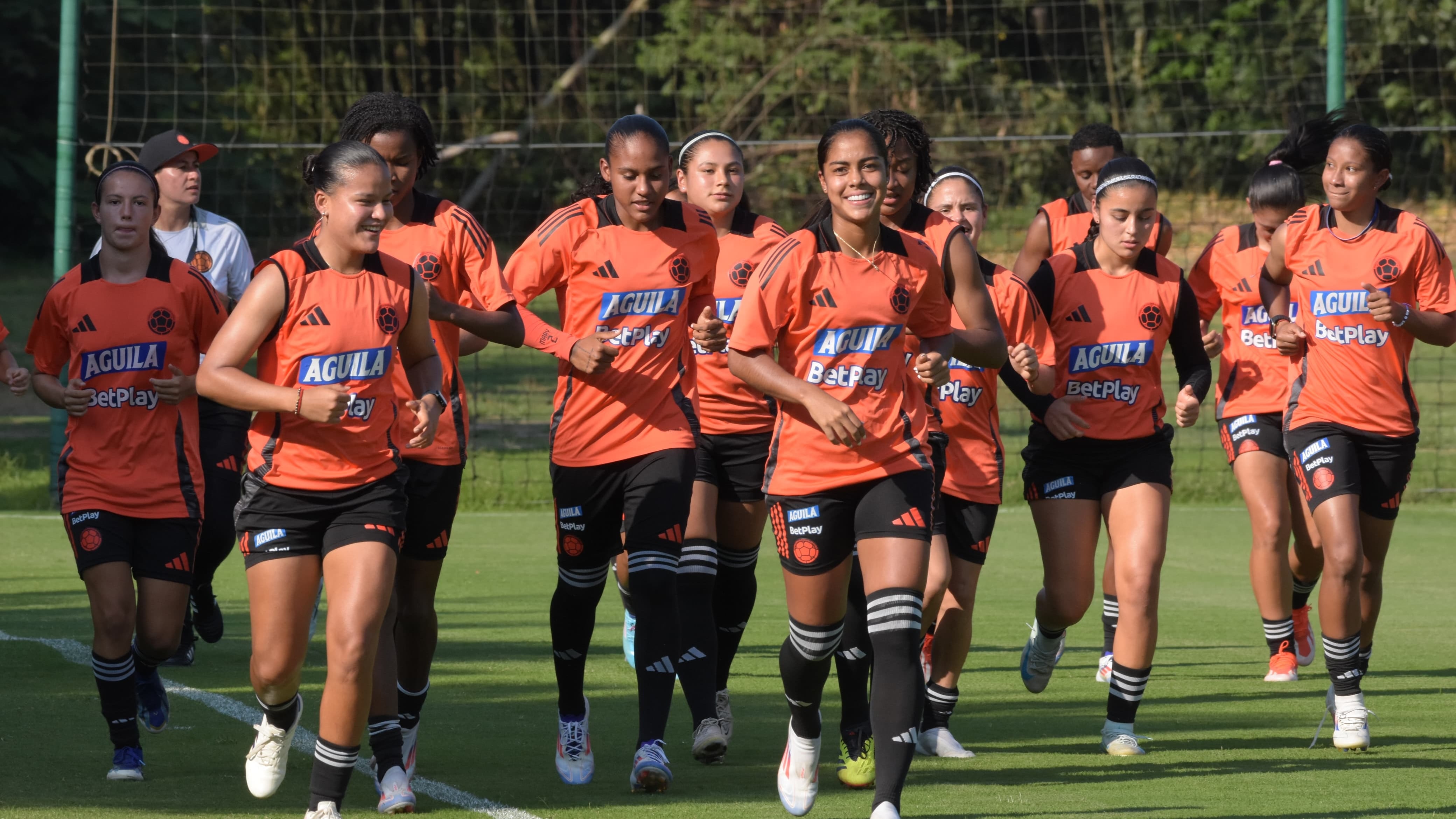 Entrenamiento de la Selección Colombia Femenina Sub-20 en el Club Campestre de Cali.