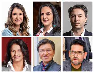 Estos serían los posibles candidatos para 2026. Paloma Valencia, María Fernanda Cabal, Daniel Quintero, Paola Holguín, Claudia López y Juan Guillermo Zuluaga. | Foto: SEMANA | Foto: SEMANA | Foto: SEMANA