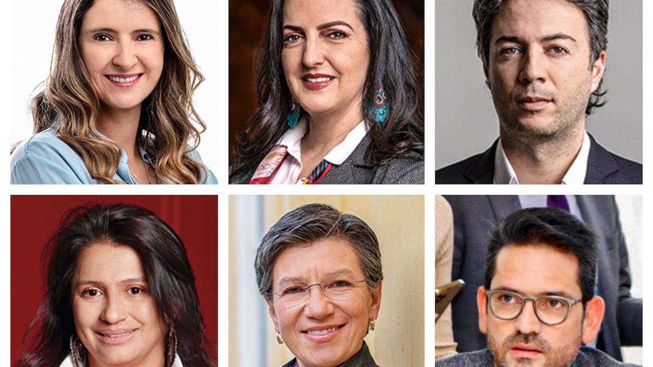Estos serían los posibles candidatos para 2026. Paloma Valencia, María Fernanda Cabal, Daniel Quintero, Paola Holguín, Claudia López y Juan Guillermo Zuluaga. | Foto: SEMANA | Foto: SEMANA | Foto: SEMANA