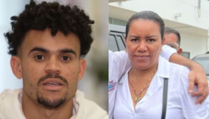 Luis Díaz junto a su madre