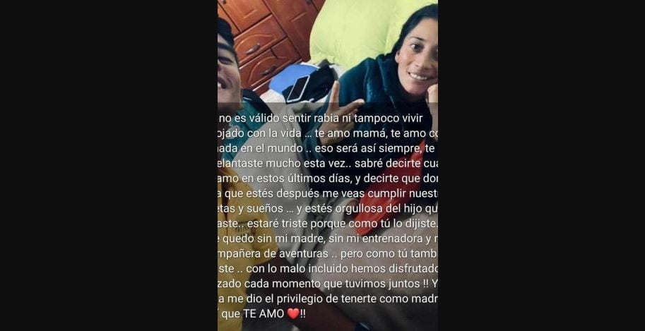Hijo le dedica emotivo mensaje a la patinadora Carolina Otálora