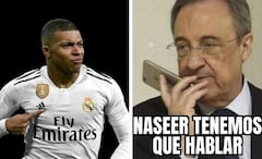 Divertidos memes deja la llegada de Mbappé al Real Madrid.