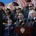 El presidente ruso, Vladimir Putin, pronuncia su discurso durante el desfile militar del Día de la Victoria que marca el 78.º aniversario del fin de la Segunda Guerra Mundial en la Plaza Roja de Moscú