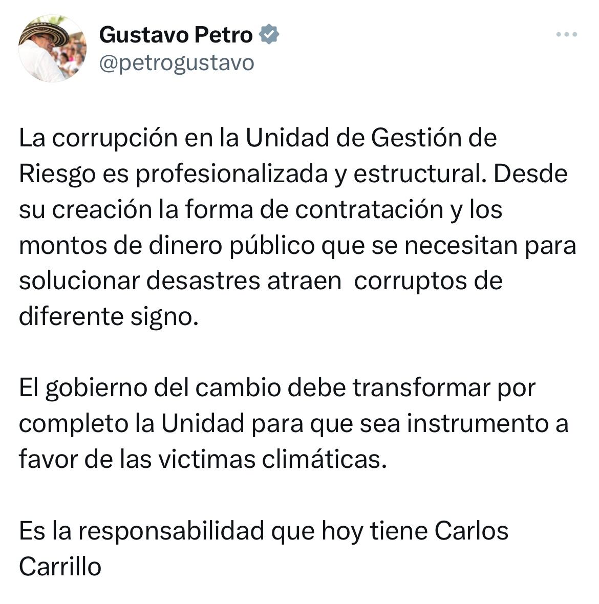 Mensaje presidente Gustavo Petro