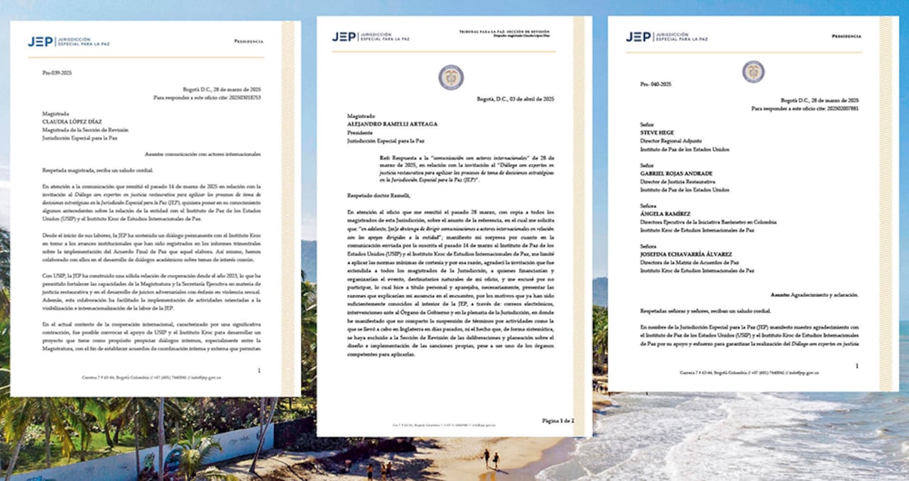 Este es el cruce de cartas entre Alejandro Ramelli, presidente de la JEP, y la magistrada Claudia López Díaz, quien había advertido la inconveniencia del evento desarrollado en Palomino (La Guajira).