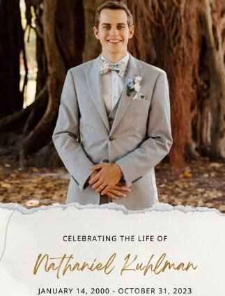 El joven murió 3 días después de su boda. La familia invitó a sus amigos y familiares a despedirlo por última vez