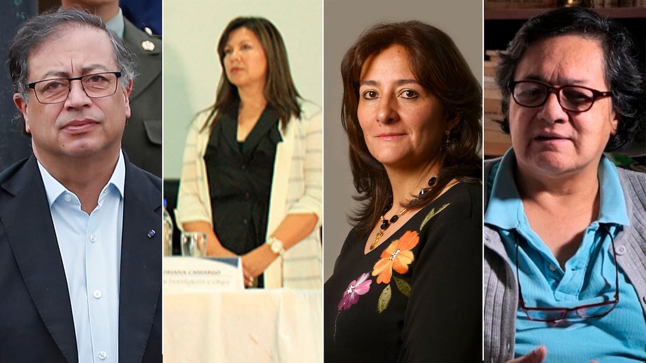 Gustavo Petro, Luz Adriana Camargo Garzón, Ángela María Buitrago Ruiz y Amelia Pérez Parra.