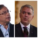 Papa Francisco, Gustavo Petro e Iván Duque.