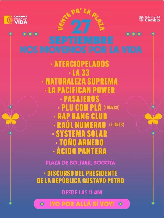 El Ministerio de Educación también se ha sumado a la celebración, calificando la movilización como un "carnaval por la vida".