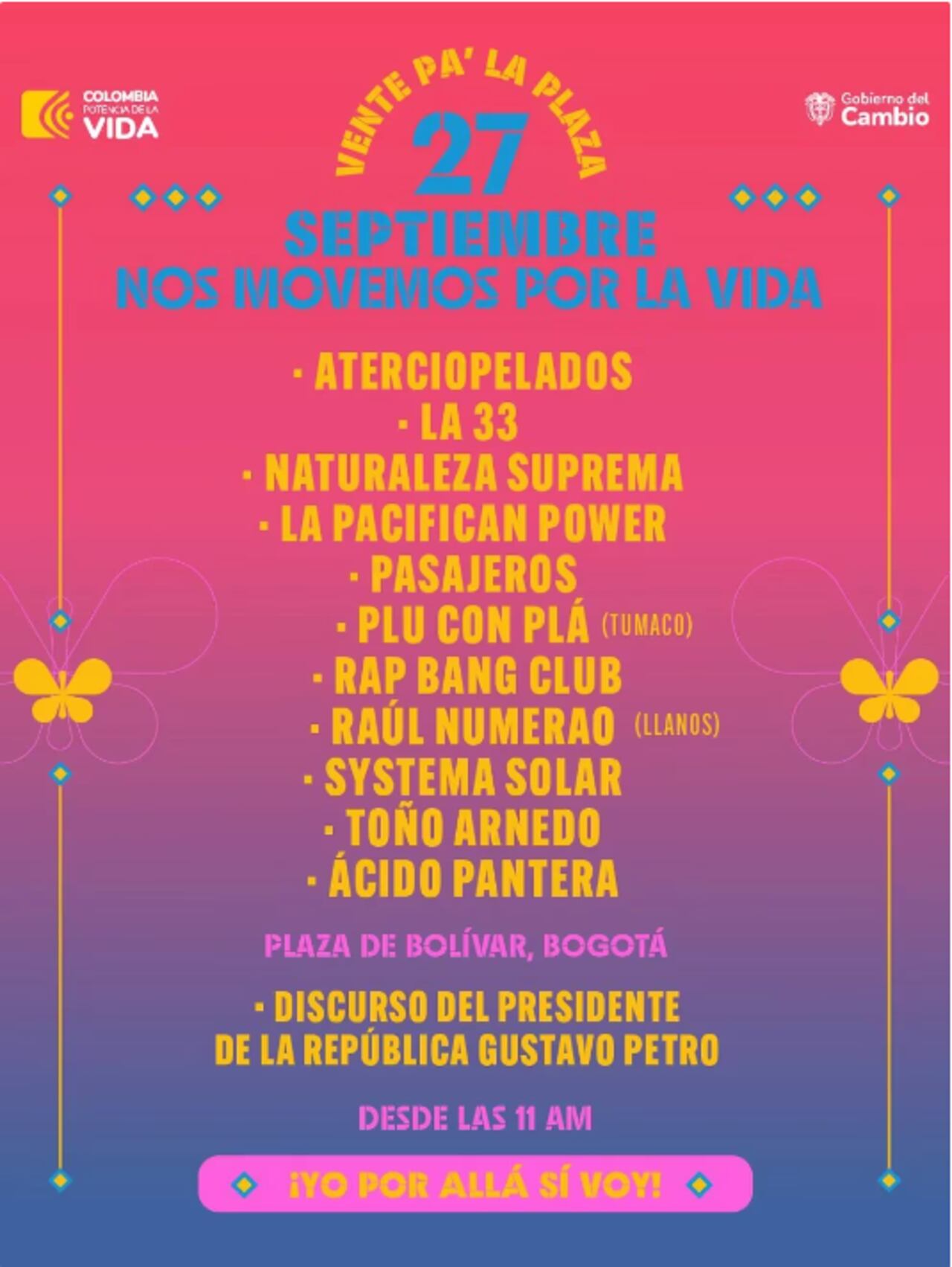 El Ministerio de Educación también se ha sumado a la celebración, calificando la movilización como un "carnaval por la vida".