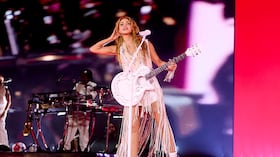 Shakira en su primer concierto en Madrid, España.