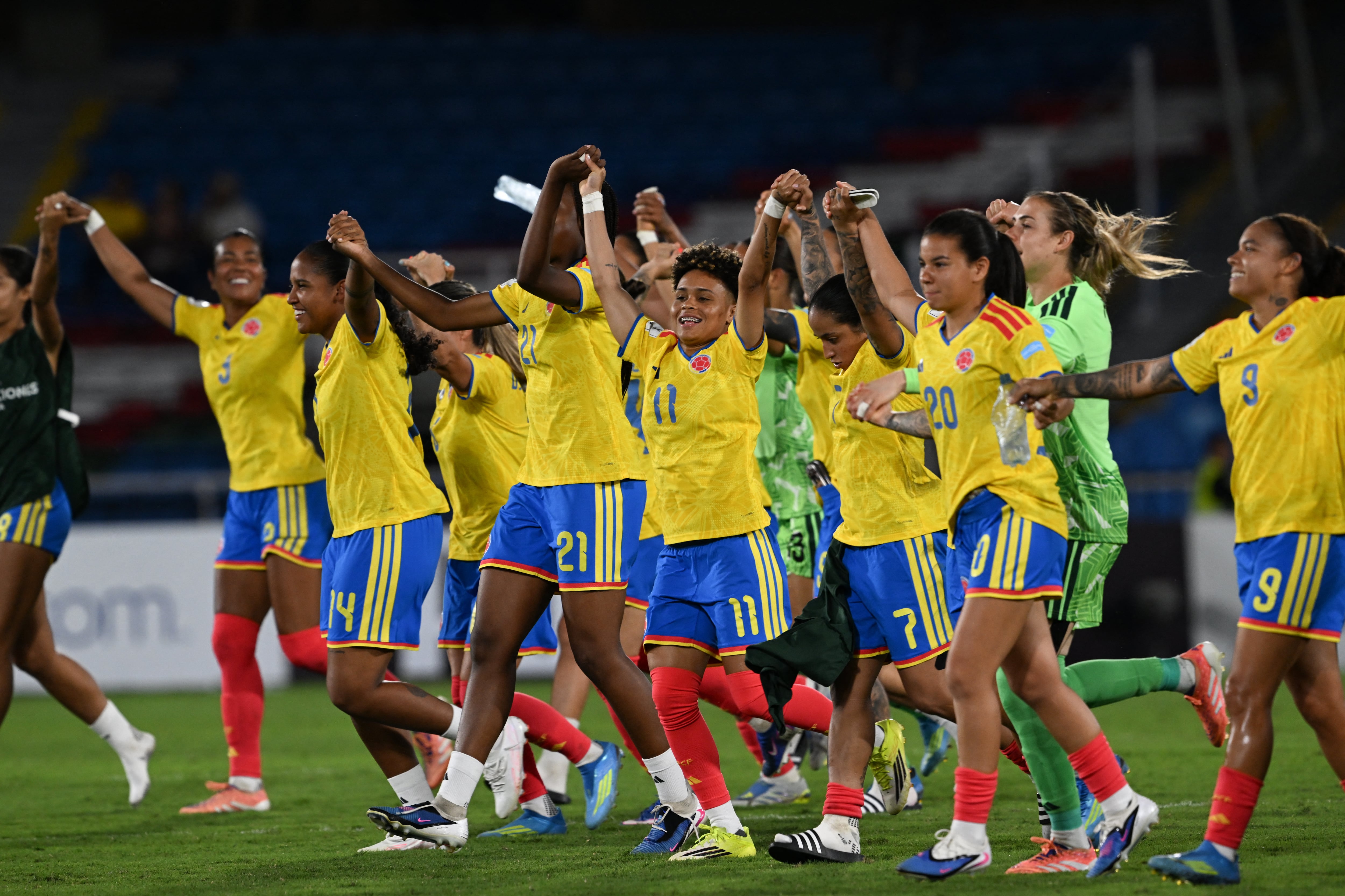 Parte del plantel de la Selección Colombia Femenina que disputó la Liga de Naciones Femenina