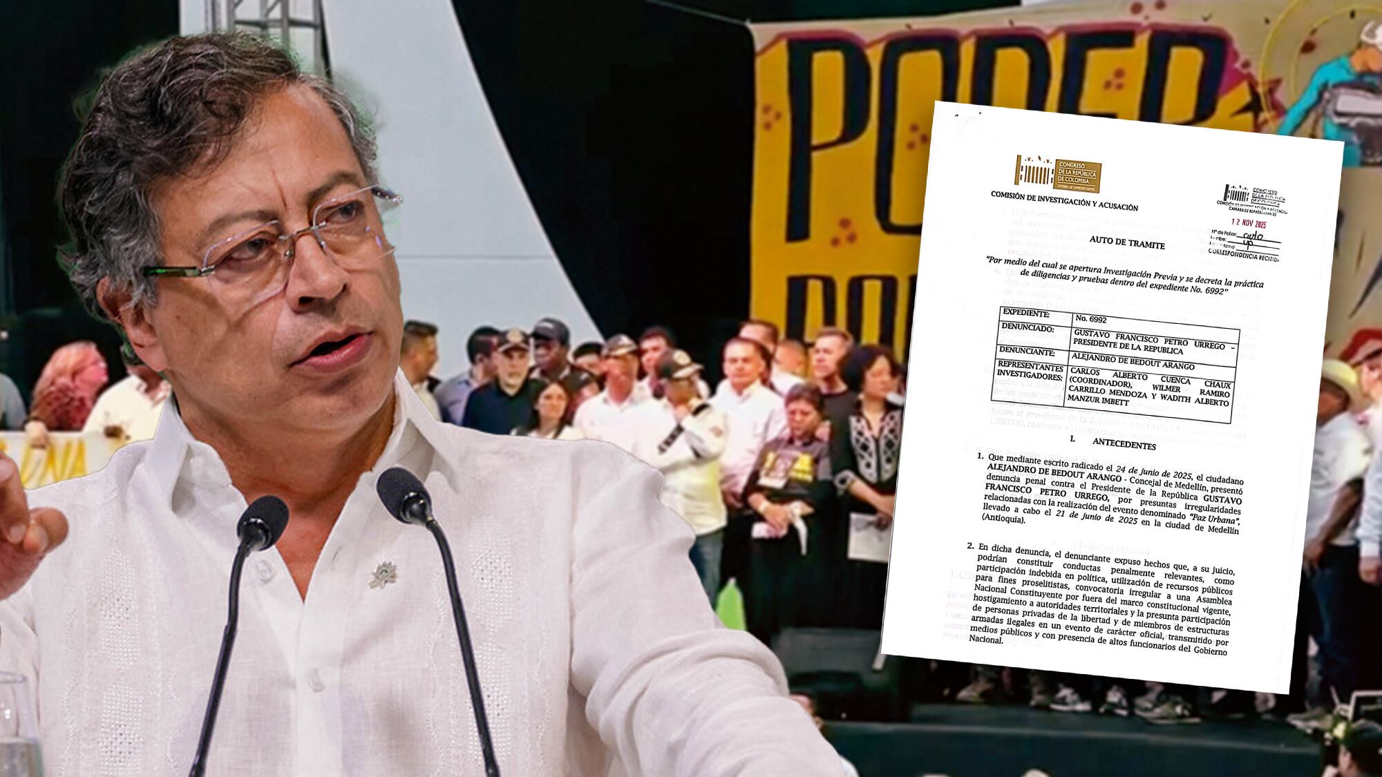 Presidente Gustavo Petro, tarimazo