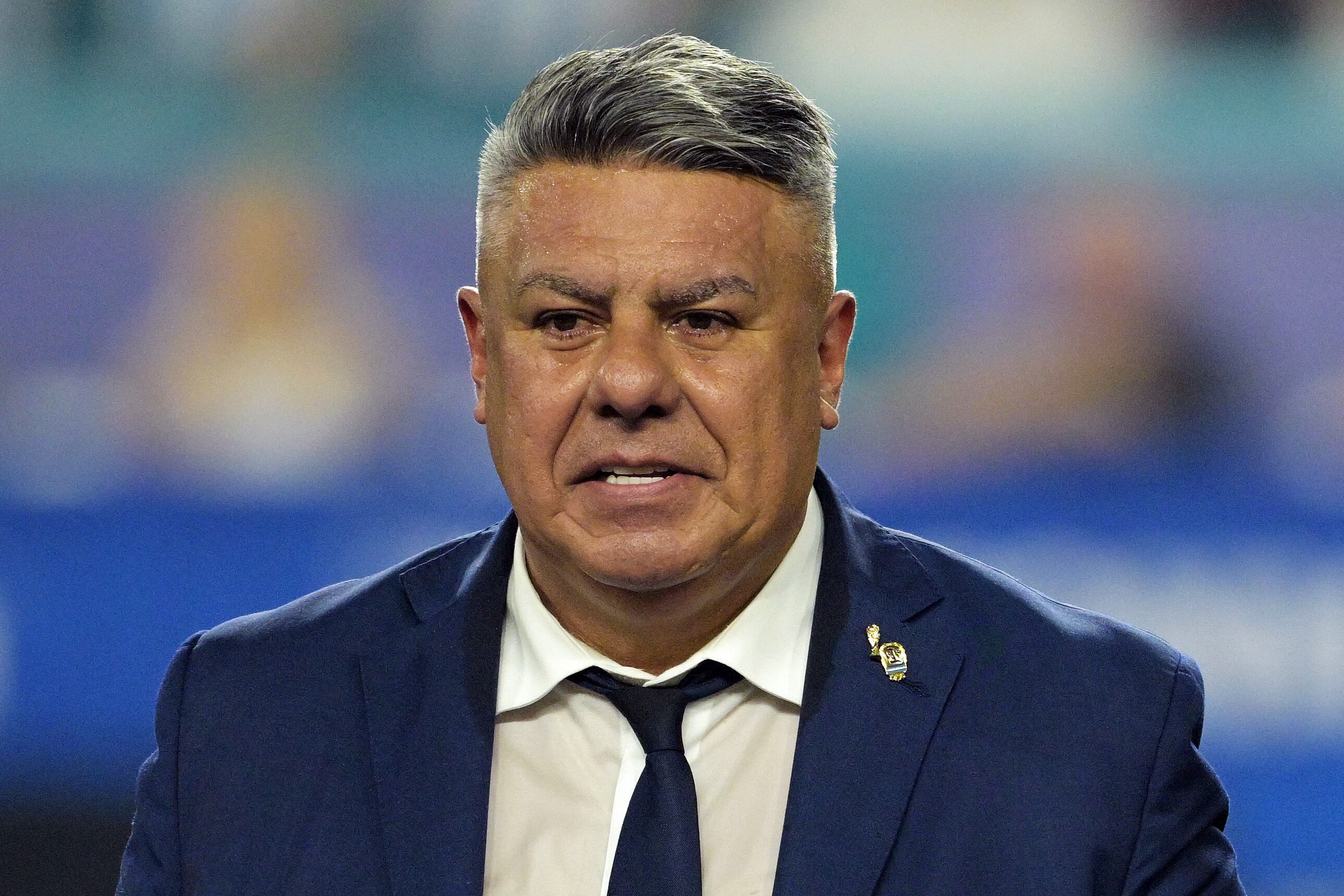 Presidente de la Asociación del Fútbol Argentino, Claudio 'Chiqui' Tapia. (Photo by JUAN MABROMATA / AFP)