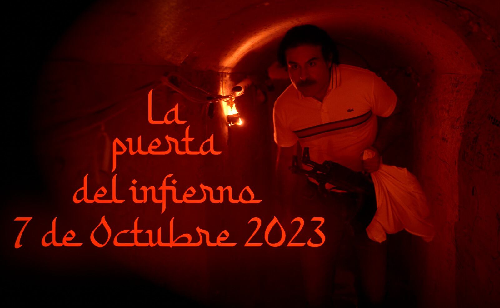 Pablo Escobar junto a un militante de Hamás