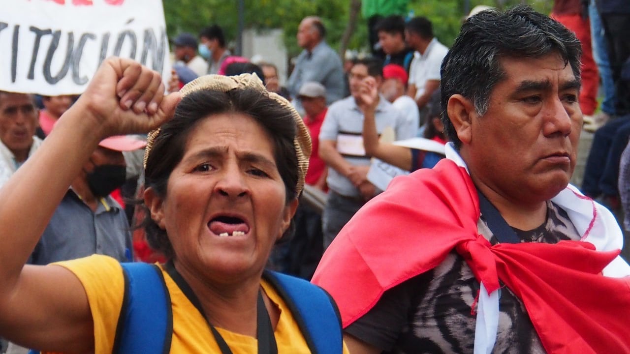 Los seguidores de Pedro Castillo protestan desde que fue destituido y piden la renuncia de Dina Boluarte.