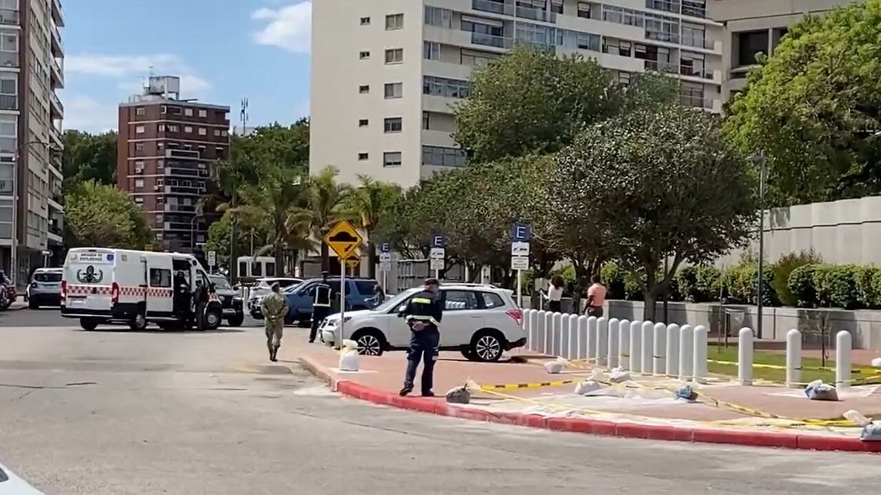 Las maletas llegaron sobre el mediodía (hora local) a la embajada, provenientes de un vuelo desde Estados Unidos. Foto: Twitter @EmiWigman