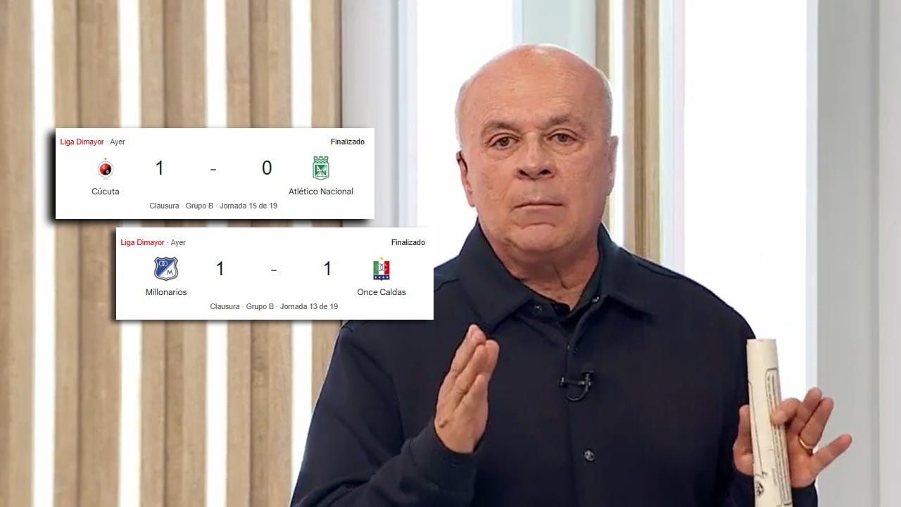 Carlos Antonio Vélez analizó los partidos de Cúcuta vs. Nacional y Millonarios vs. Once Caldas.