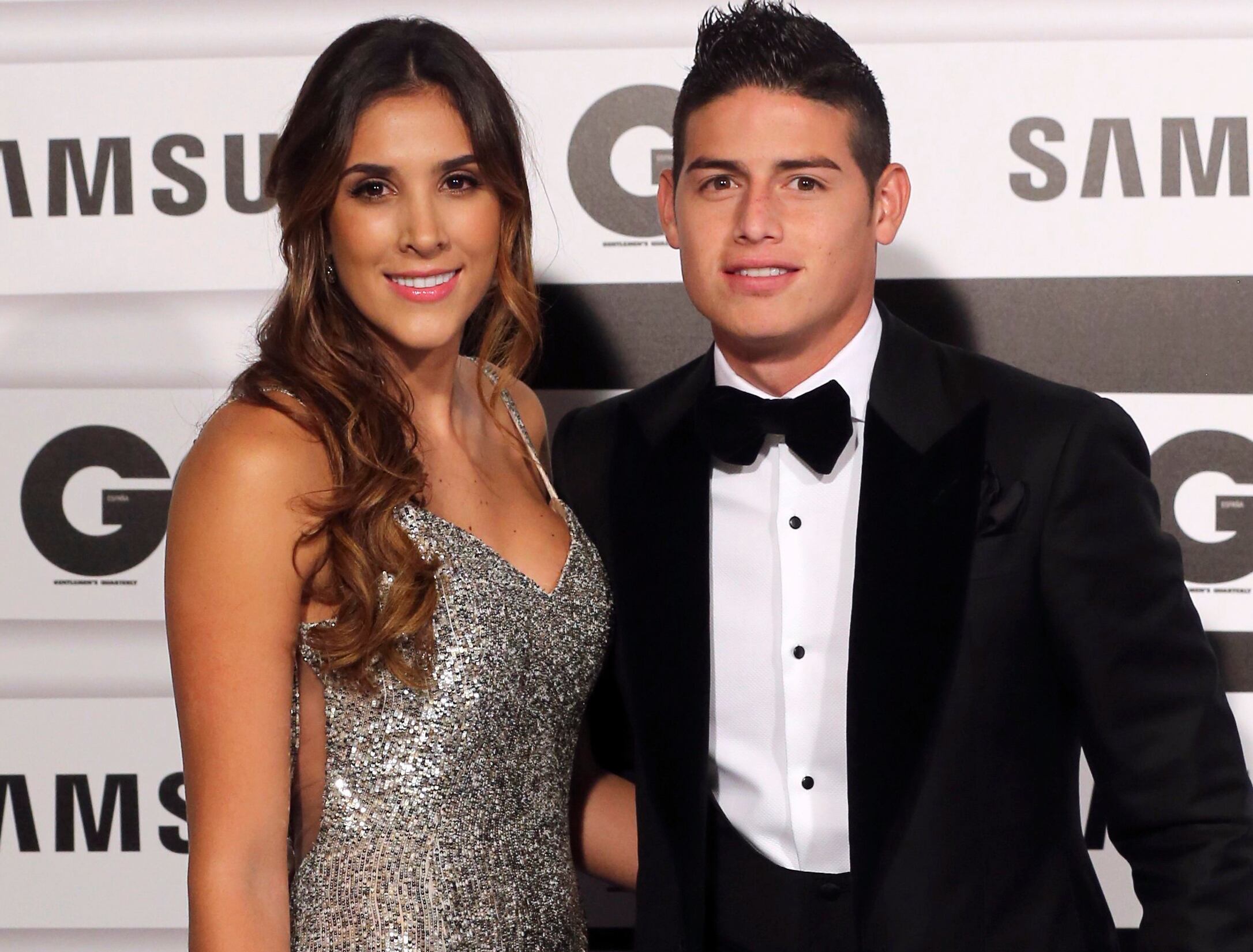 James Rodríguez en compañía de Daniela Ospina.