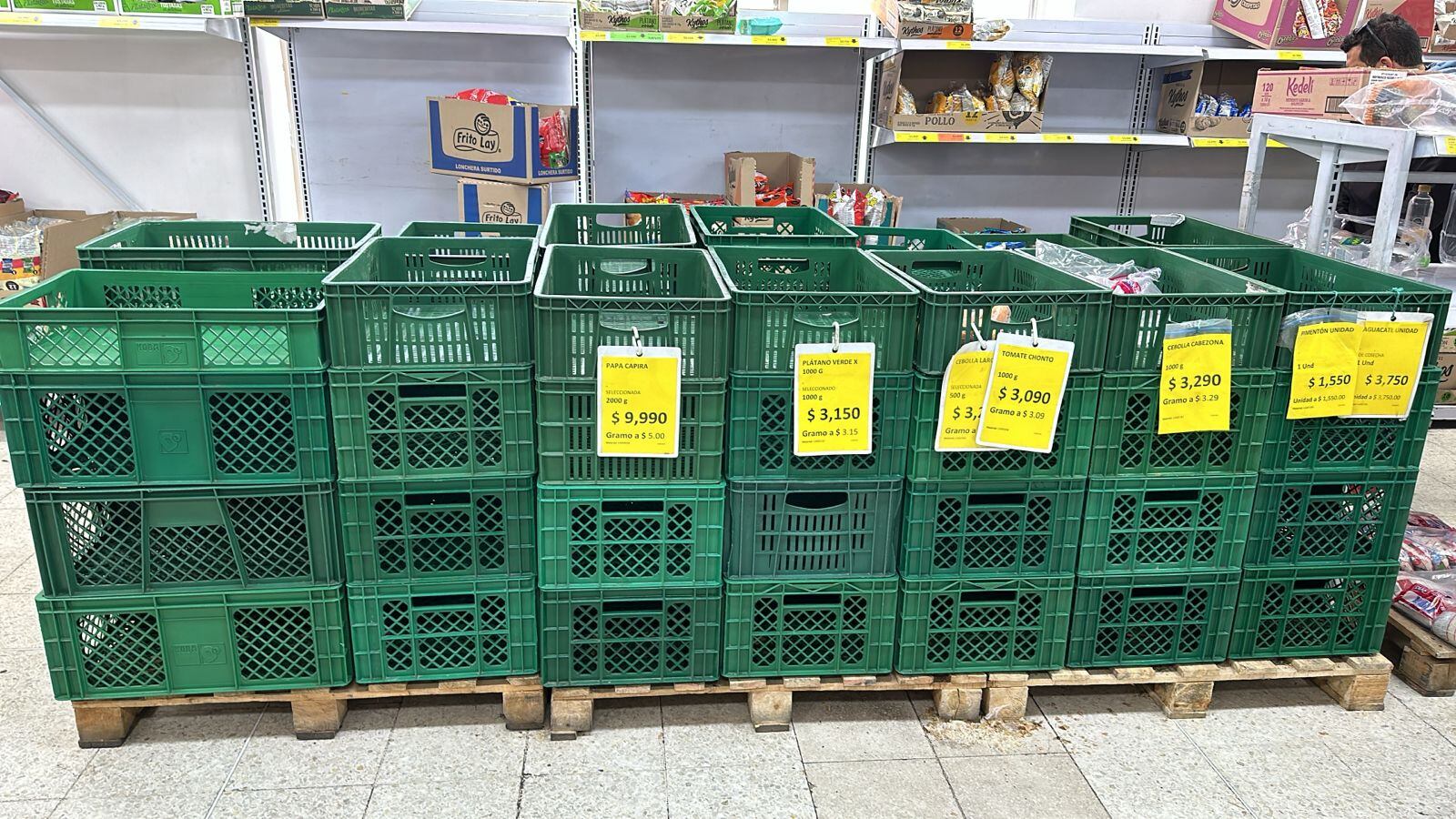 Desabastecimiento de frutas y verduras en tiendas D1.