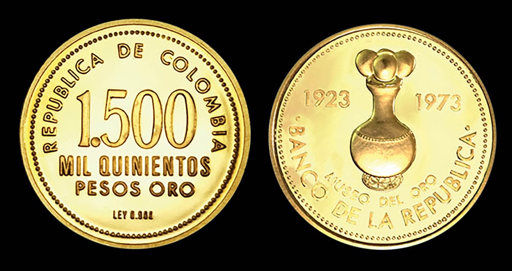 Moneda de mil quinientos pesos (1993).