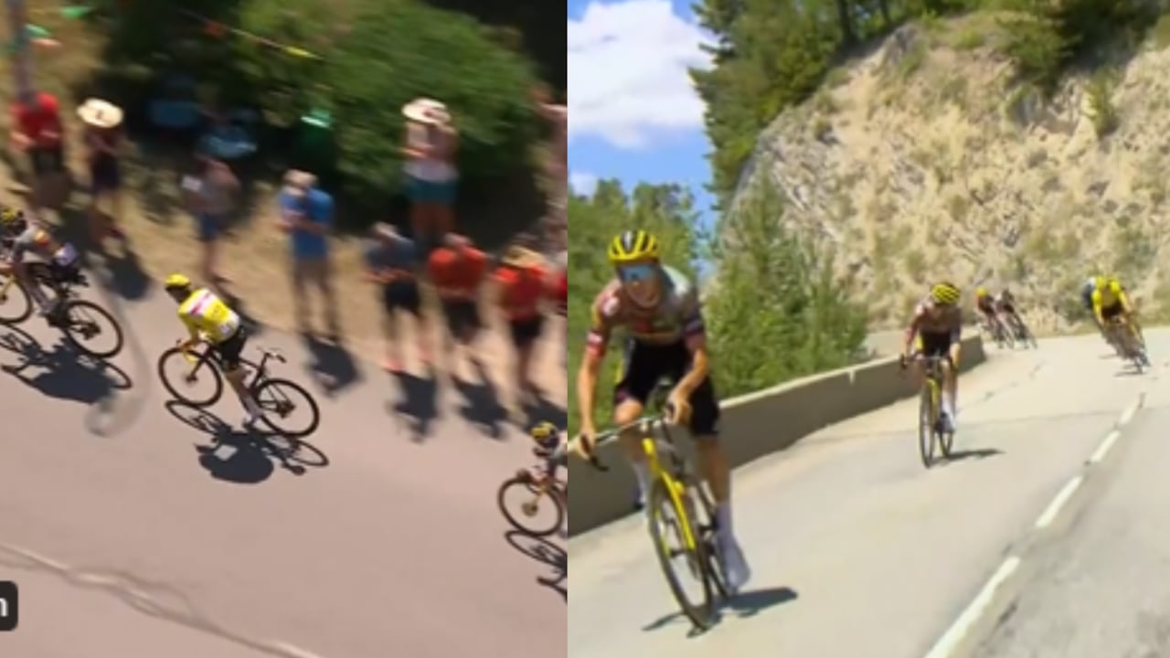 El ciclista esloveno les siguió el ritmo en solitario.